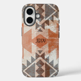 Gestuctuurde Terracotta Bruin iPhone 16 Hoesje