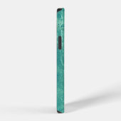 Gestuctuurde vintage gestreepte blauwe muur. Achte iPhone Hoesje (Rechterkant)