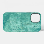Gestuctuurde vintage gestreepte blauwe muur. Achte iPhone Hoesje (Achterkant horizontaal)