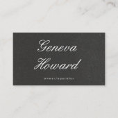Gestuctuurde Zwarte Muur Visitekaartje (Voorkant)
