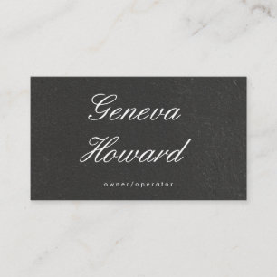 Gestuctuurde Zwarte Muur Visitekaartje