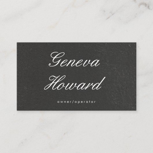 Gestuctuurde Zwarte Muur Visitekaartje (Voorkant)