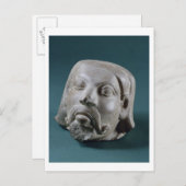 Gestuffte zandsteenkop van een buitenlander, Sarna Briefkaart (Voorkant / Achterkant)