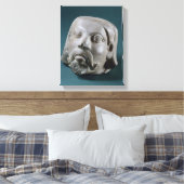 Gestuffte zandsteenkop van een buitenlander, Sarna Canvas Afdruk (Insitu (Slaapkamer))