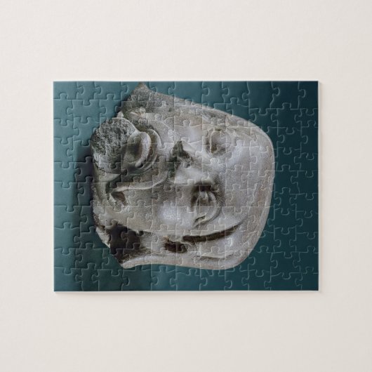 Gestuffte zandsteenkop van een buitenlander, Sarna Legpuzzel (Horizontaal)