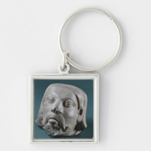 Gestuffte zandsteenkop van een buitenlander, Sarna Sleutelhanger