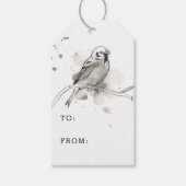 Gestural Bird Study Cadeaulabel (Voorkant)