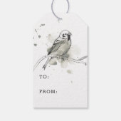 Gestural Bird Study Cadeaulabel (Achterkant)