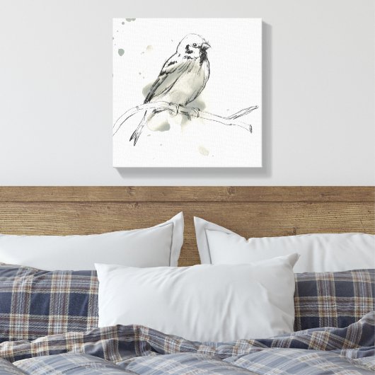 Gestural Bird Study Canvas Afdruk (Insitu (Slaapkamer))