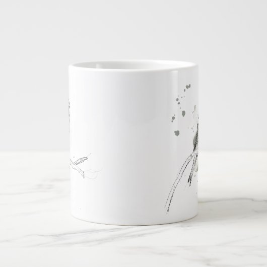 Gestural Bird Study Grote Koffiekop (Voorkant)