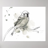 Gestural Bird Study Poster (Voorkant)