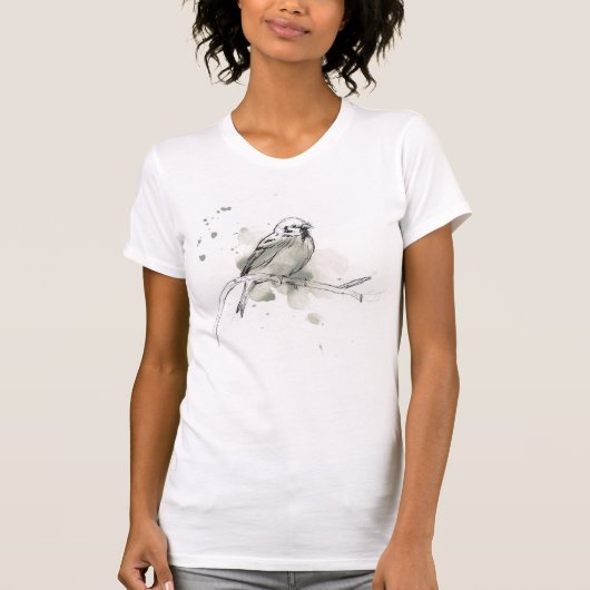 Gestural Bird Study T-shirt (Voorkant)