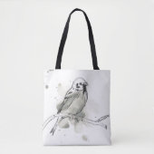 Gestural Bird Study Tote Bag (Voorkant)