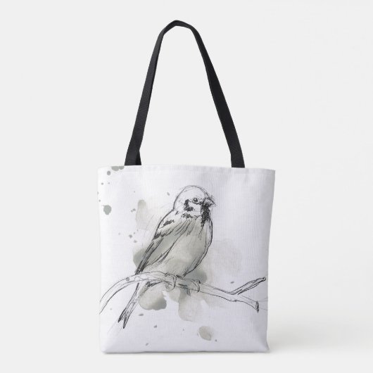 Gestural Bird Study Tote Bag (Achterkant)