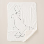 Gesturale contour sherpa deken (Voorkant)