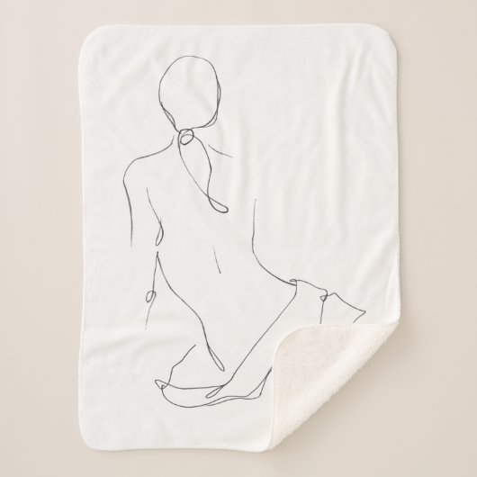 Gesturale contour sherpa deken (Voorkant)