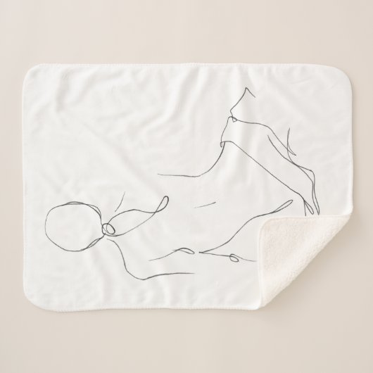 Gesturale contour sherpa deken (Voorkant (horizontaal))