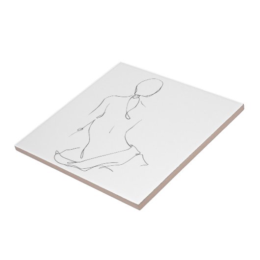 Gesturale contour tegeltje (Zijkant)