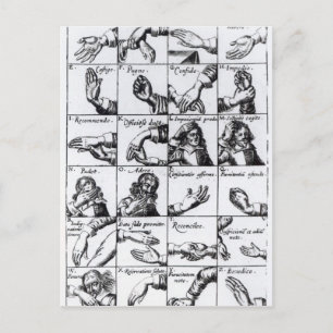 Gestures voor het onderdrukken van John Bulwer's ' Briefkaart
