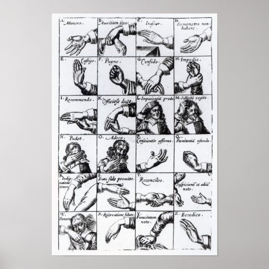 Gestures voor het onderdrukken van John Bulwer's ' Poster (Voorkant)