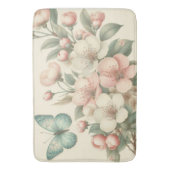 gestyled floral/spring vlinder badmat (Voorkant Verticaal)