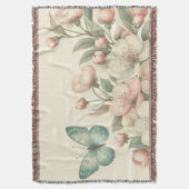 gestyled floral/spring vlinder deken (Voorkant Verticaal)