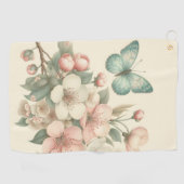 gestyled floral/spring vlinder golfhanddoek (Horizontaal)
