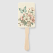  gestyled floral/spring vlinder handwaaier (Voorkant)