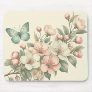  gestyled floral/spring vlinder muismat