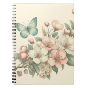  gestyled floral/spring vlinder notitieboek