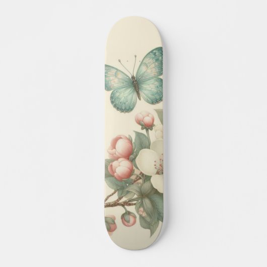 gestyled floral/spring vlinder persoonlijk skateboard (Voorkant)