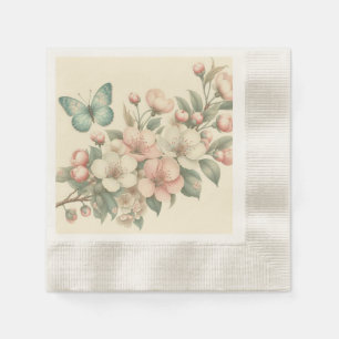 gestyled floral/spring vlinder servet