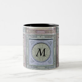 Gestyleerd Lijst Damask Monogrammed Mok