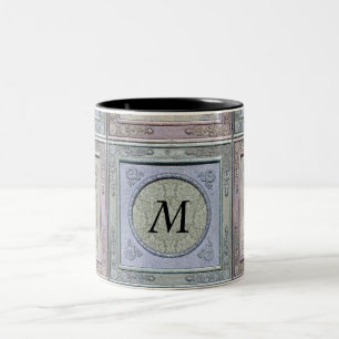 Gestyleerd Lijst Damask Monogrammed Mok
