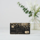 Gestyleerde Glitter Gold-Kaart voor creditering in Visitekaartje (Staand voorkant)