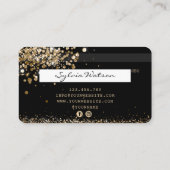 Gestyleerde Glitter Gold-Kaart voor creditering in Visitekaartje (Achterkant)