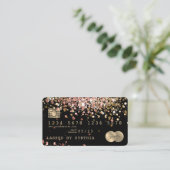 Gestyleerde Glitter Gold-Kaart voor creditering in Visitekaartje (Staand voorkant)