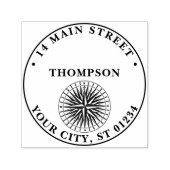  gestyliseerd compass-Roos Zelfinktende Stempel (Design)