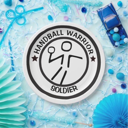 GESTYLISEERDE HANDBALL PLAYER PAPIEREN BORDJE (Feest)