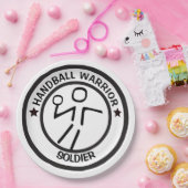 GESTYLISEERDE HANDBALL PLAYER PAPIEREN BORDJE (Feest)