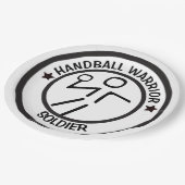 GESTYLISEERDE HANDBALL PLAYER PAPIEREN BORDJE (Gekanteld)