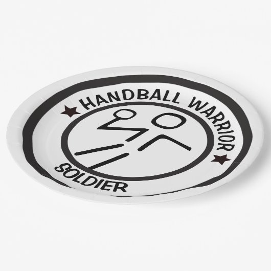 GESTYLISEERDE HANDBALL PLAYER PAPIEREN BORDJE (Gekanteld)