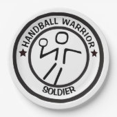 GESTYLISEERDE HANDBALL PLAYER PAPIEREN BORDJE (Voorkant)