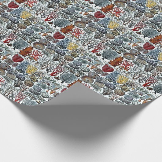  gestyliseerde Zee koralen Cadeaupapier (Hoek)