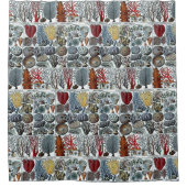  gestyliseerde Zee koralen Douchegordijn (Voorkant)