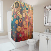 gesuspendeerd goud douchegordijn (In situ)