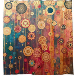 gesuspendeerd goud douchegordijn