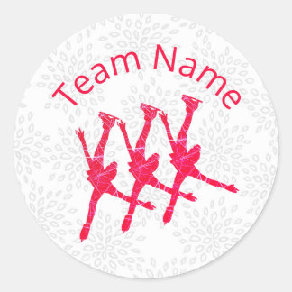 Gesynchroniseerd schaatsteam sticker - rode arabes