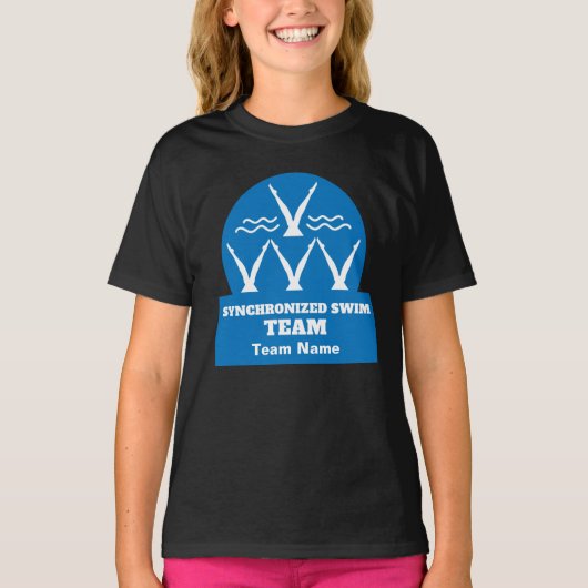 Gesynchroniseerd Zwemteam T-shirt (Voorkant)