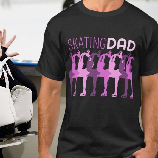Gesynchroniseerde groep voor schaatsen van DAD-fig T-shirt